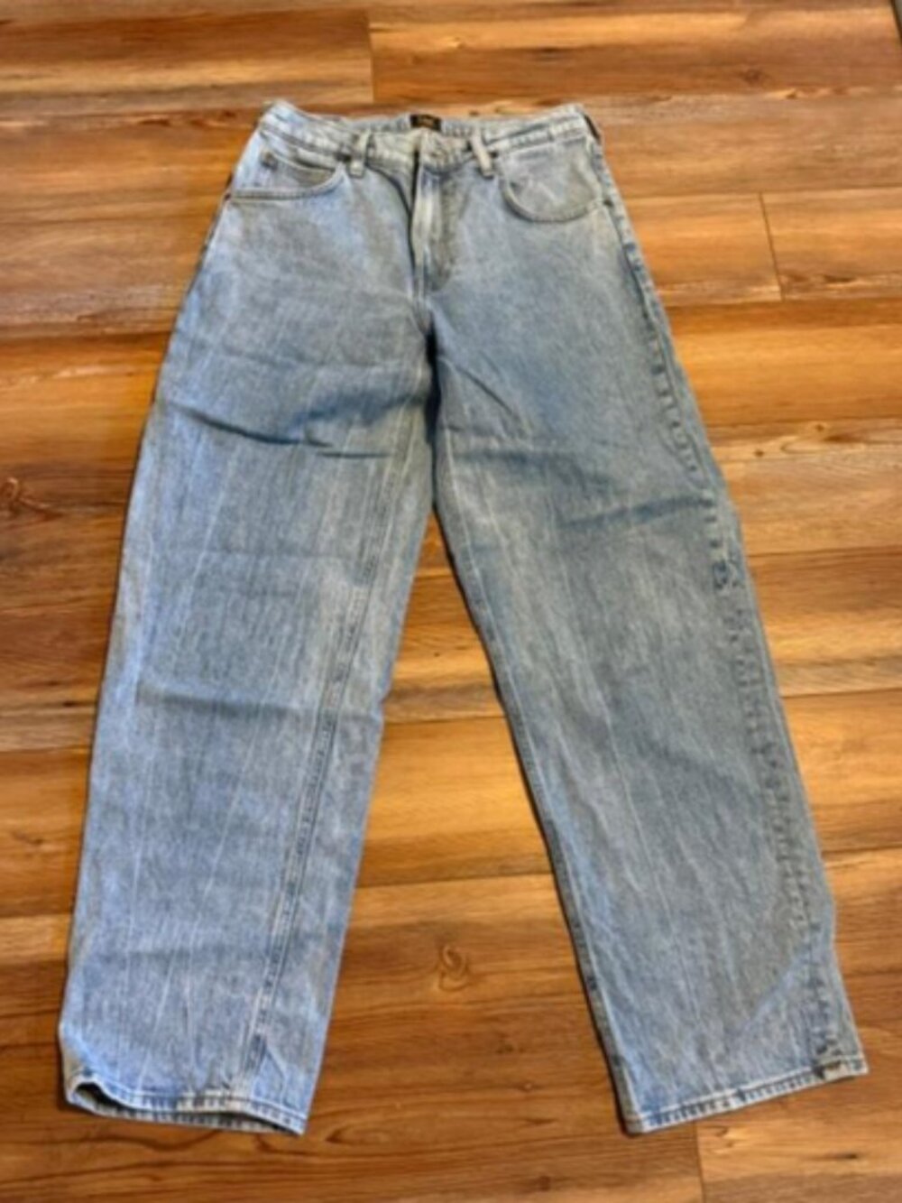 Lee Asher High-Waisted Wide-Leg Jeans - Light Wash (W29 x L34)